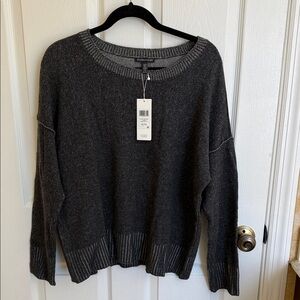 Eileen Fisher Charcoal Crew Neck cashmere Sweater